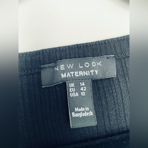 Maternity warm midi sweater dress black with snap bottoms - Picture 5 of 6